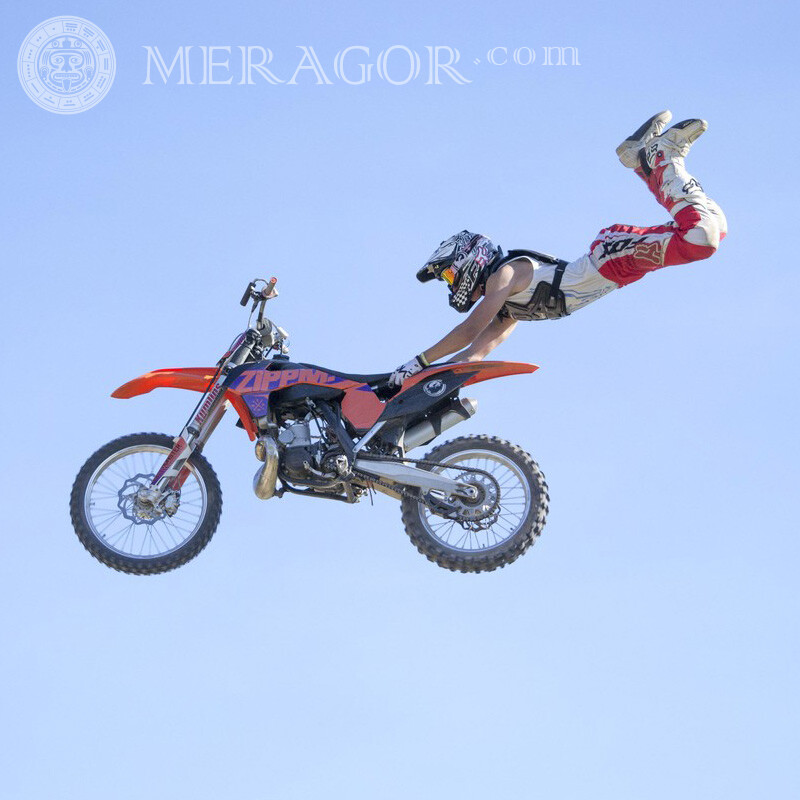 Foto de piloto de motocross fmx Chicos Deportivos