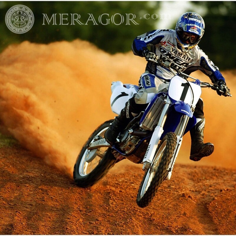 Motocross-Rennfahrer-Avatar Velo, Motorsport Transport Rennen