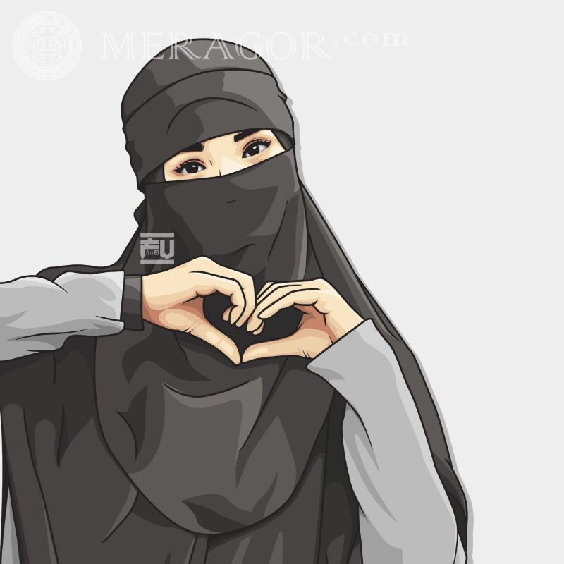 Картинка для мусульманки на аватар Арабы, мусульмане Любовь