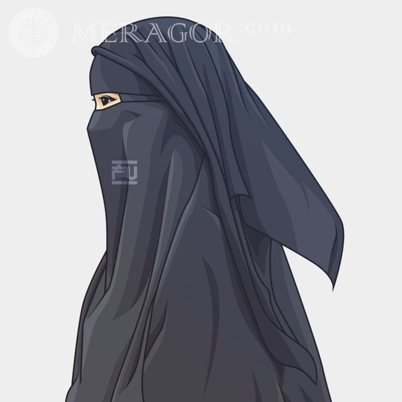 Avatar-Bild der muslimischen Mädchen Araber, Muslime Mädchen