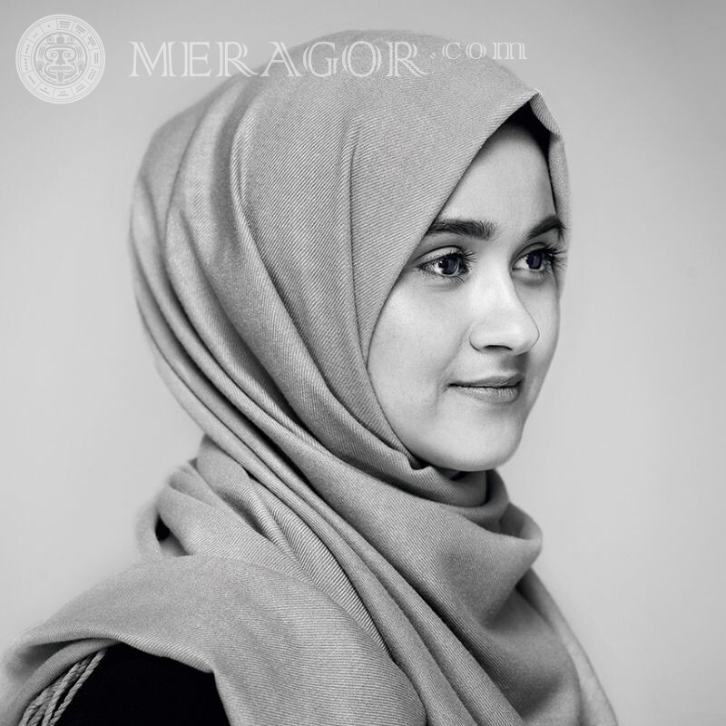 Foto de avatar de mujer musulmana Árabe, musulmán