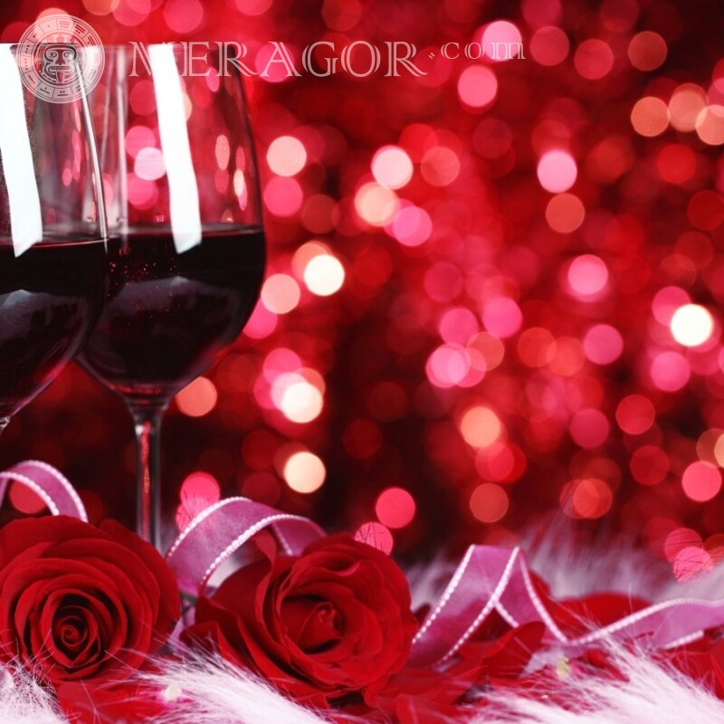 Келихи з вином на аватар Свято