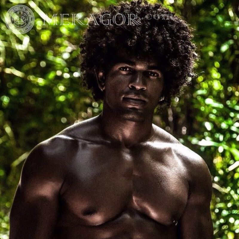 Sehr schwarzer Neger-Avatar Schwarze Gesichter, Porträts