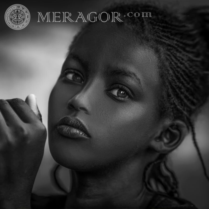 Negro girl for icon Blacks Small girls Faces, portraits