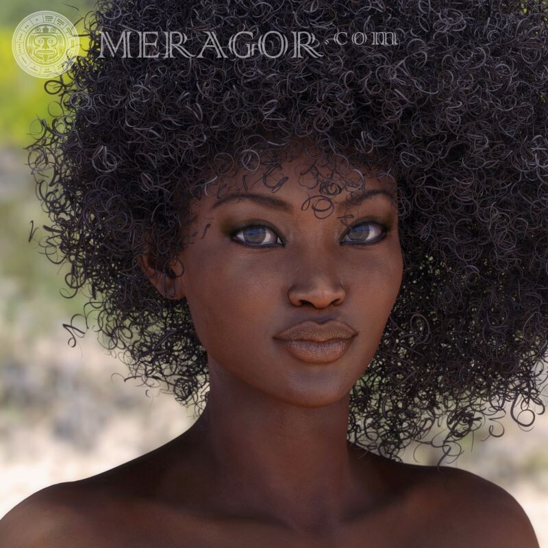 Descargar mujer negra en avatar Negros