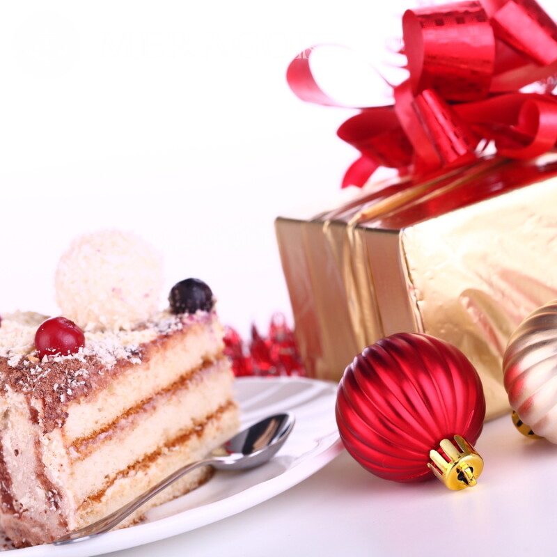 Фото торт на Новый Год на аву Праздники Еда Новогодние