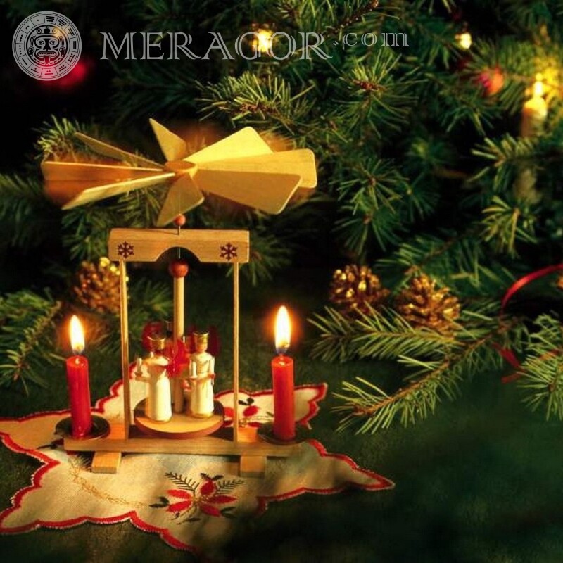 Різдвяні свічки на аватар для Інстаграм Свято На новий рік