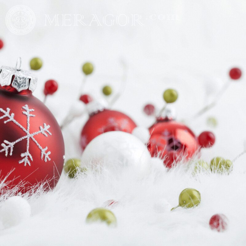 Christmas balls download photo for icon Holidays New Year