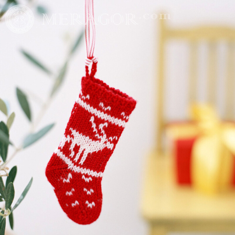 Christmas gift sock Holidays New Year