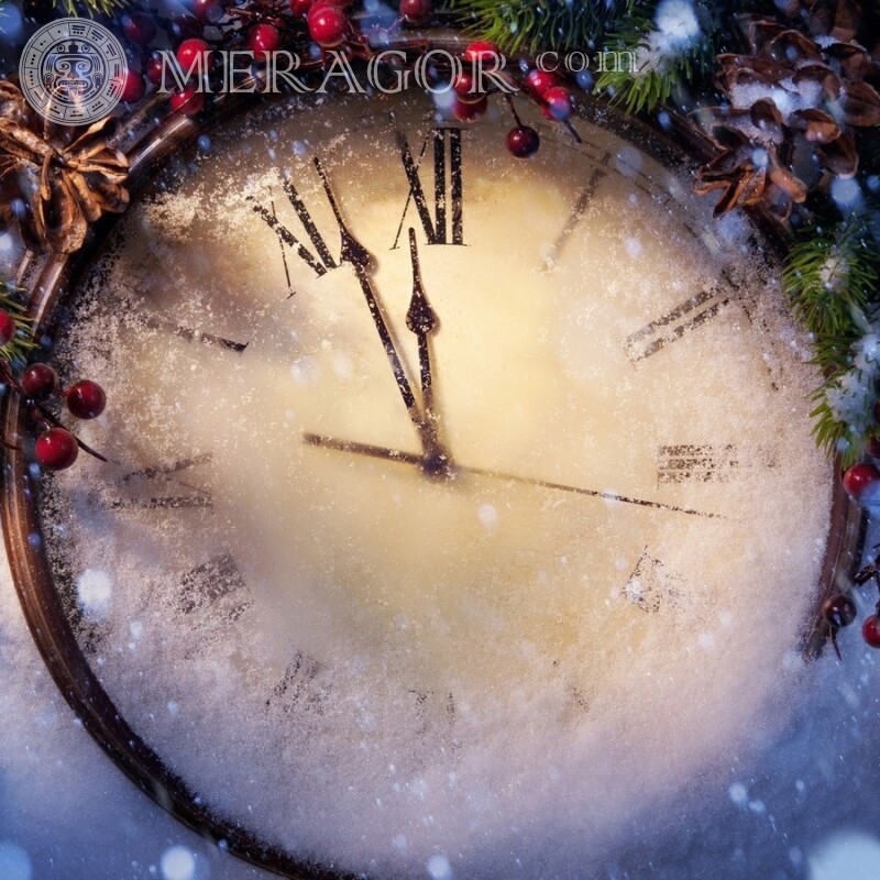 Fünf Minuten vor Silvester Feierzeit Weihnachten Avatare