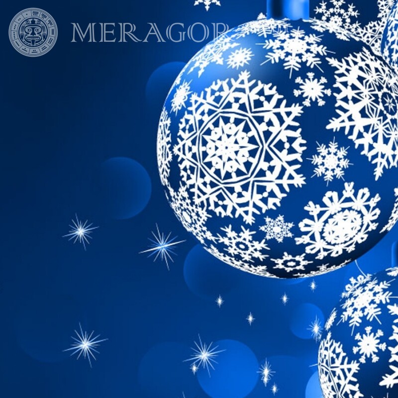 Blue Christmas ball for avatar Holidays New Year