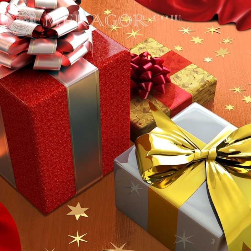 Аватарка з новорічними подарунками Свято На новий рік