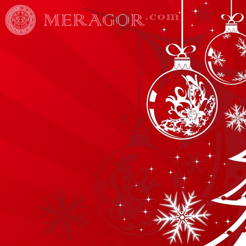 Red background for new year avatar Holidays New Year