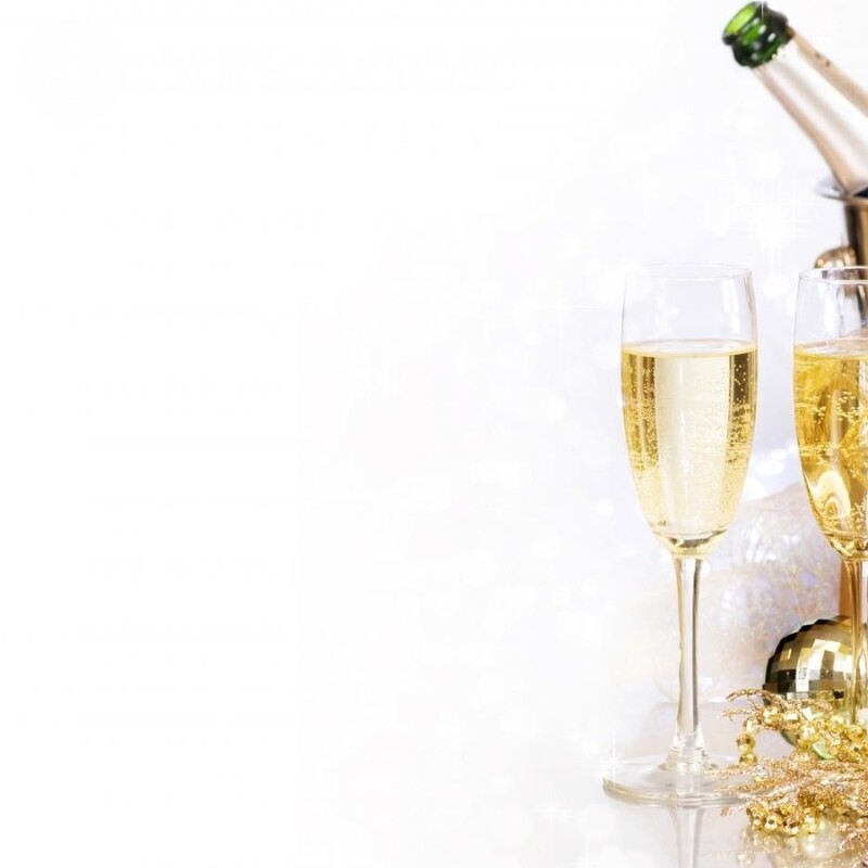 Taças de champanhe no avatar | 0 Feriados Para o ano novo