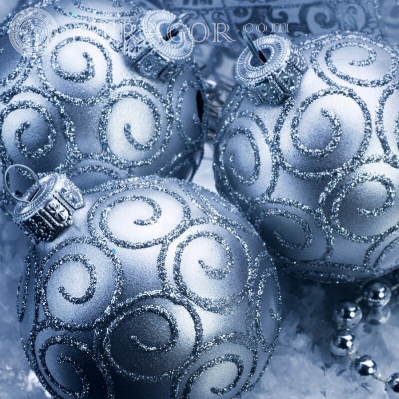 Bolas de natal para avatar de ano novo Feriados Para o ano novo