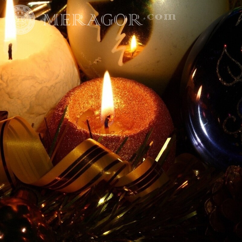 Новорічні свічки для аватарки Свято На новий рік