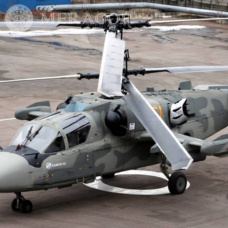 Laden Sie ein Foto eines Hubschraubers auf einem Avatar für einen Mann herunter Militärische Ausrüstung Transport