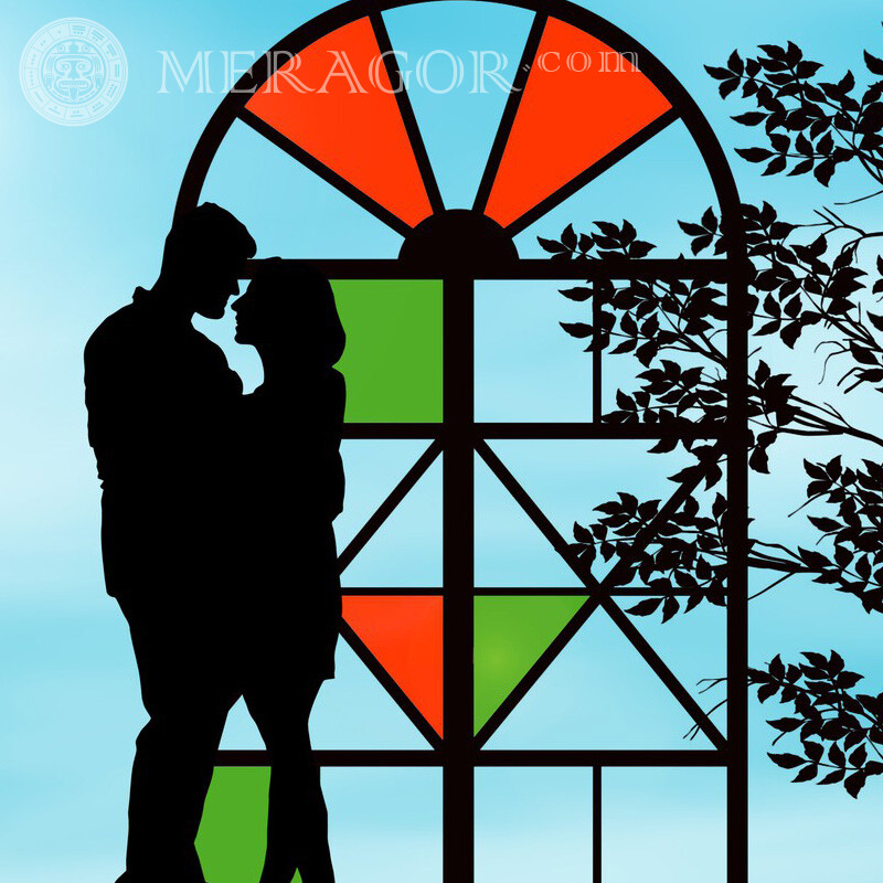 Couple and feelings photo Silhouette Boy with girl