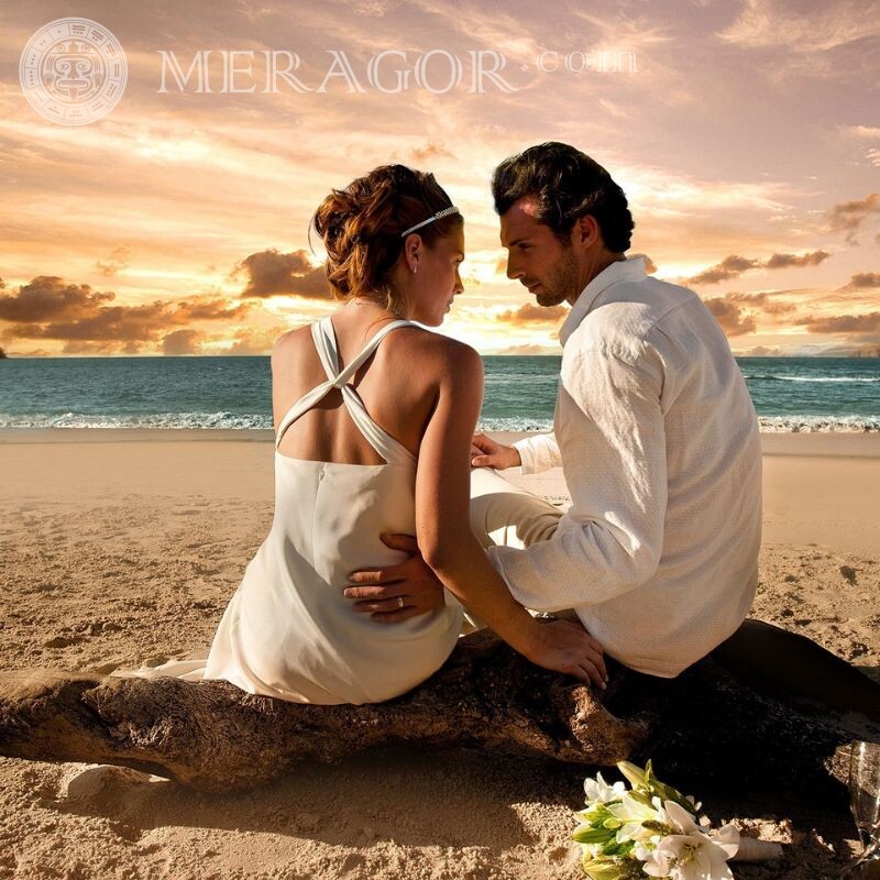 Amoureux photo sur avatar Mec avec une fille Amour En mer