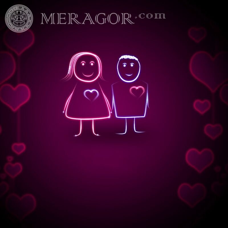 Imagen para avatar dibujo pareja enamorada Amor Anime, figura Chico con chica