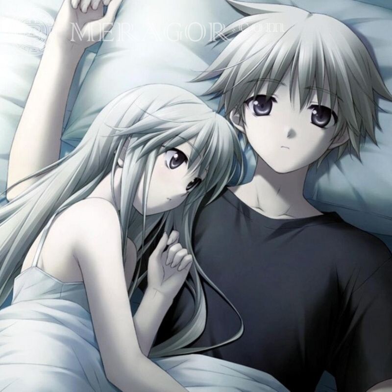 Anime Bild Junge und Mädchen Anime, Zeichnung Liebe Mann mit Freundin