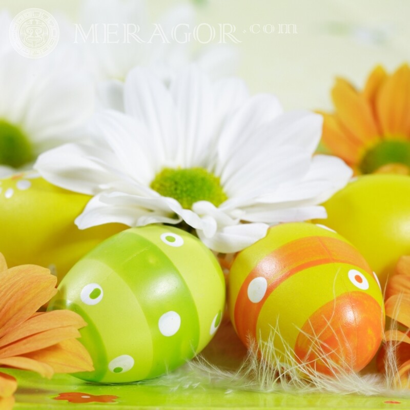 Huevos pintados para el avatar de Pascua Fiesta