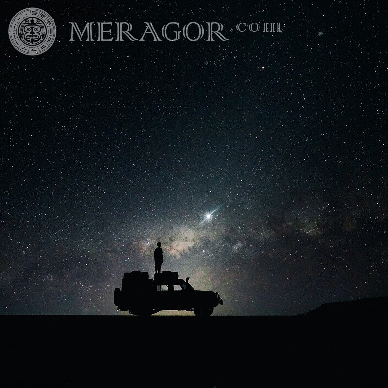 Foto del cielo nocturno Transporte Silueta