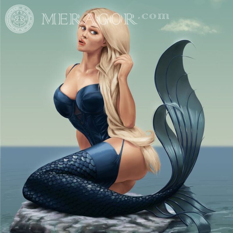 Sirena rubia en avatar Rubias Sirenas Eróticos