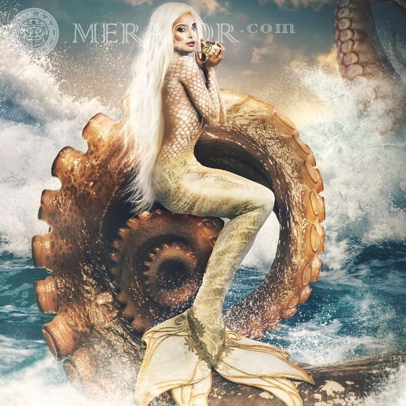 Sirena en avatar en VK Para VK Sirenas