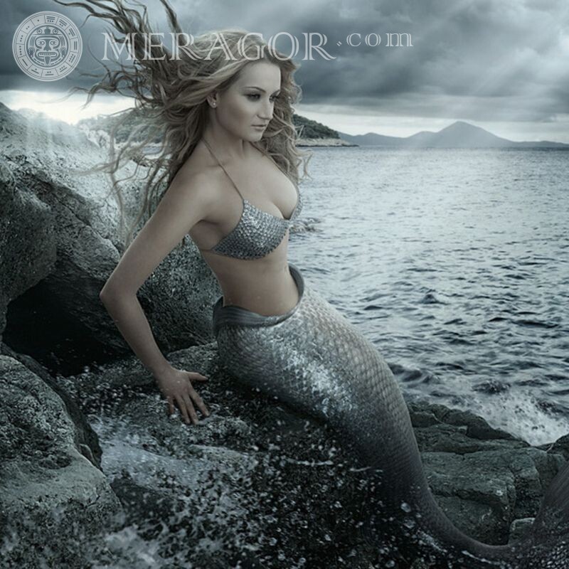 Foto de una niña sirena en el avatar de TikTok Todos los juegos En el mar Sirenas