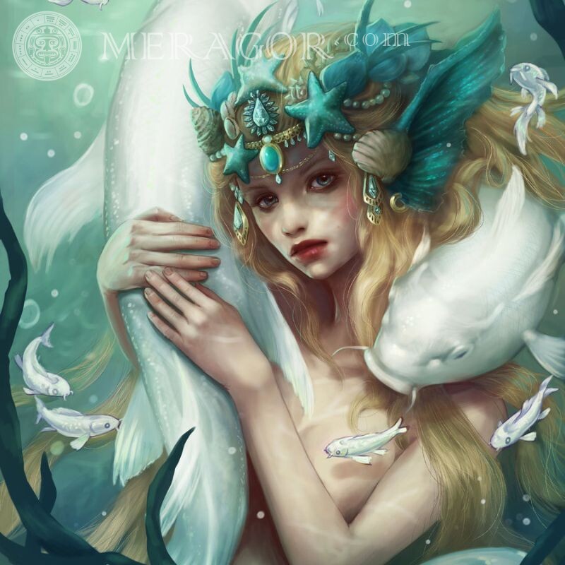 Picture with a mermaid download for icon Mermaids