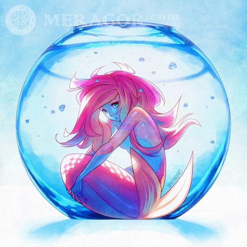 Anime Avatar Meerjungfrau Anime, Zeichnung Meerjungfrauen