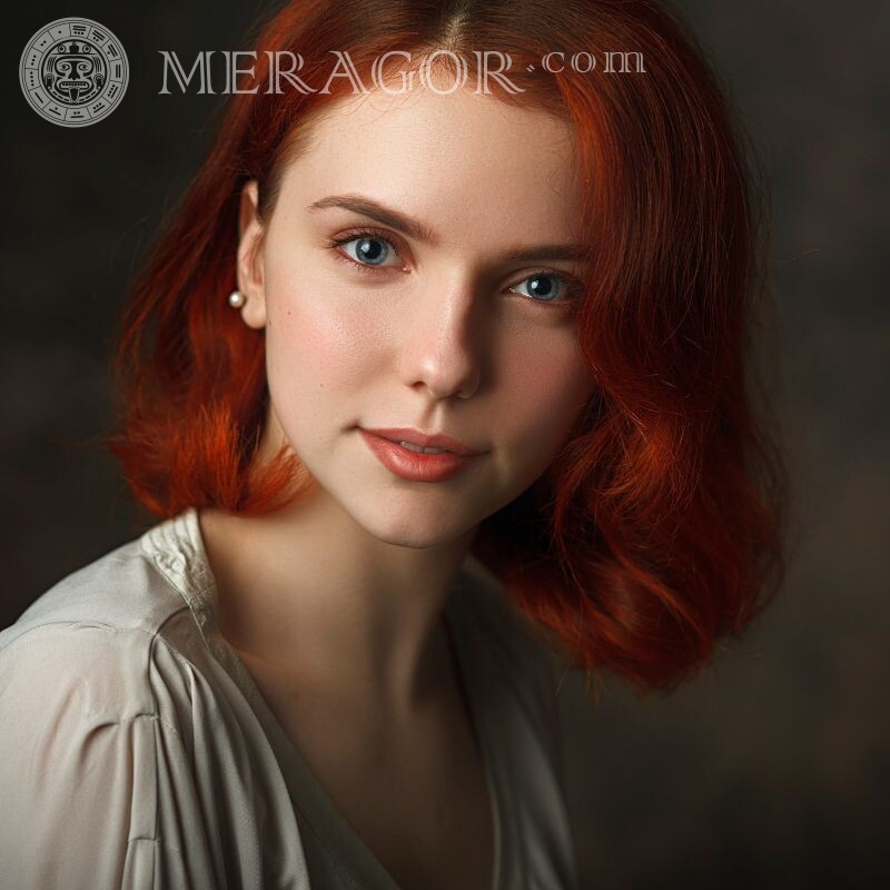 Kare con foto de pelo rojo para avatar Hermosos Caras, retratos Pelirrojo