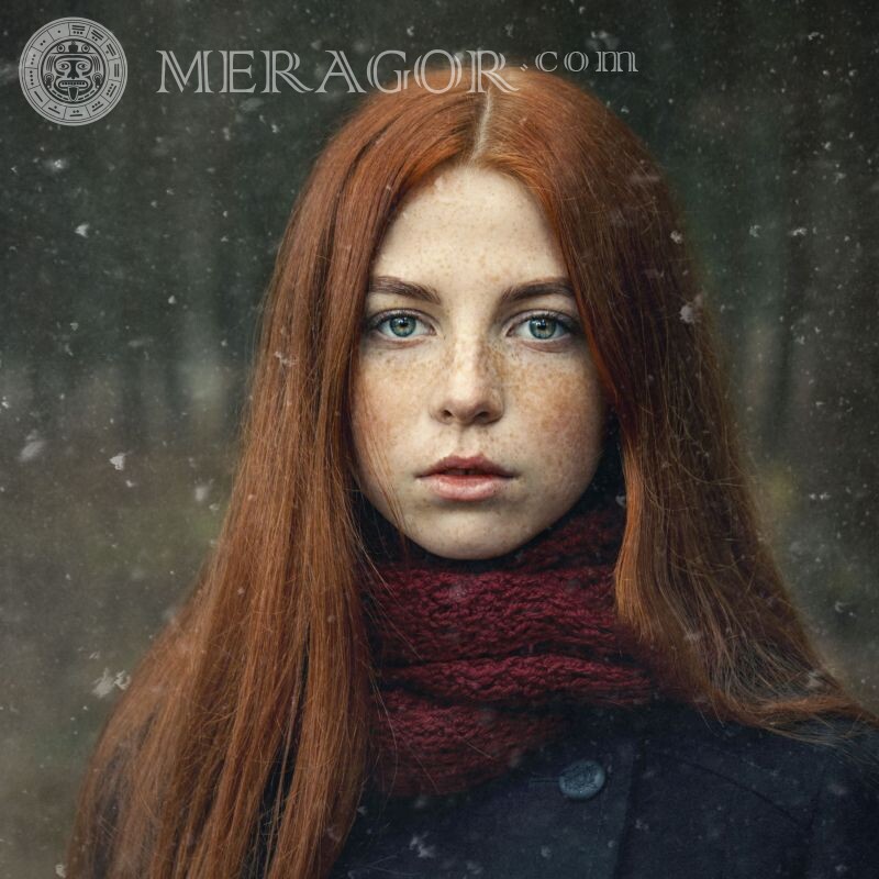 Redhead girl with freckles beautiful photo for icon Faces of small girls Small girls Girls Beauties