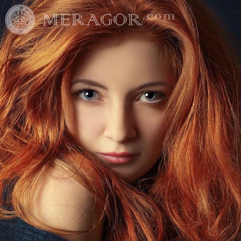 Beautiful icon with red download Beauties Faces, portraits Redhead