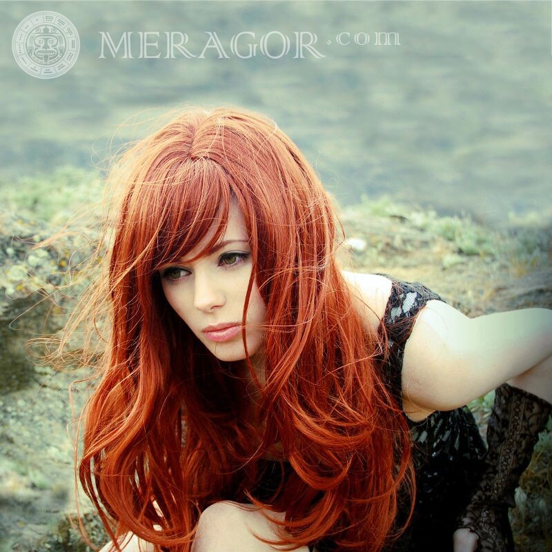 Download for icon red-haired girl Beauties Faces, portraits Redhead