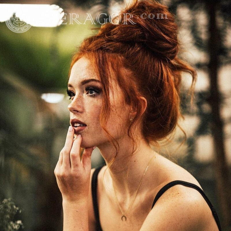 Portrait of a red-haired girl for icon Beauties Faces, portraits Redhead