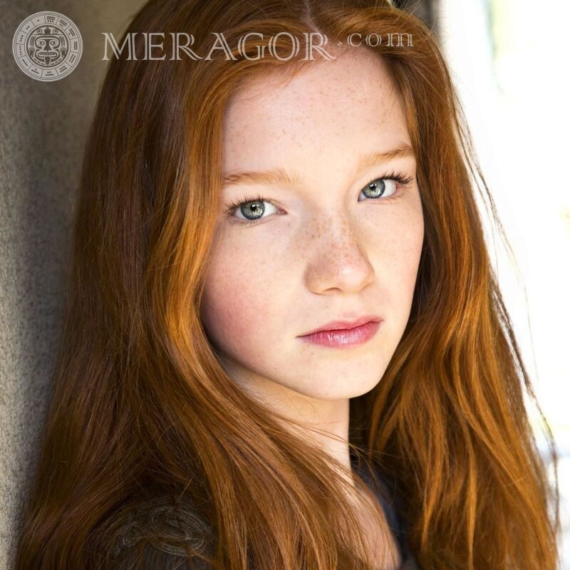 Beautiful portrait of a red-haired girl Faces of girls Girls Beauties Faces, portraits