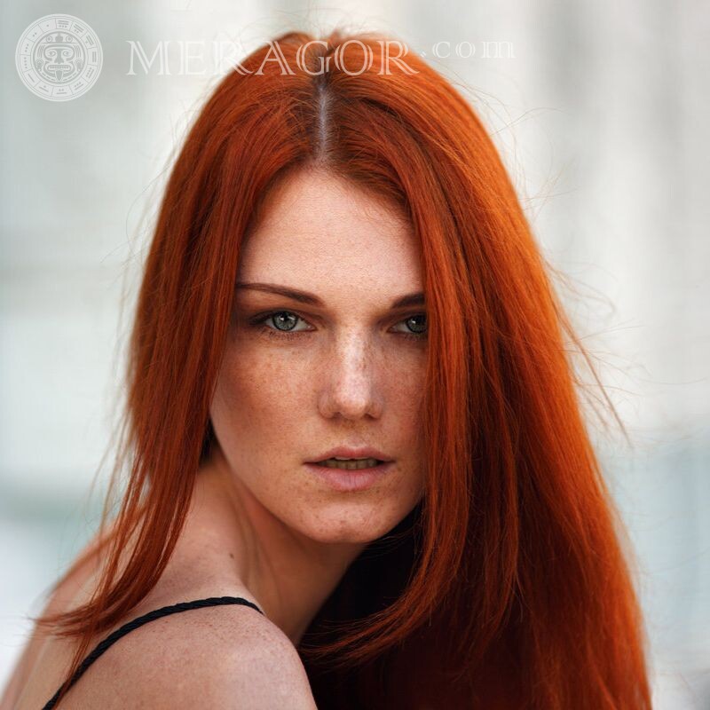 Beautiful red hair photo for avatar Redhead Beauties Faces, portraits Faces of girls