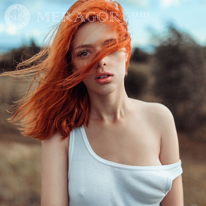 Sexy avatar with a red-haired girl Redhead Erotic