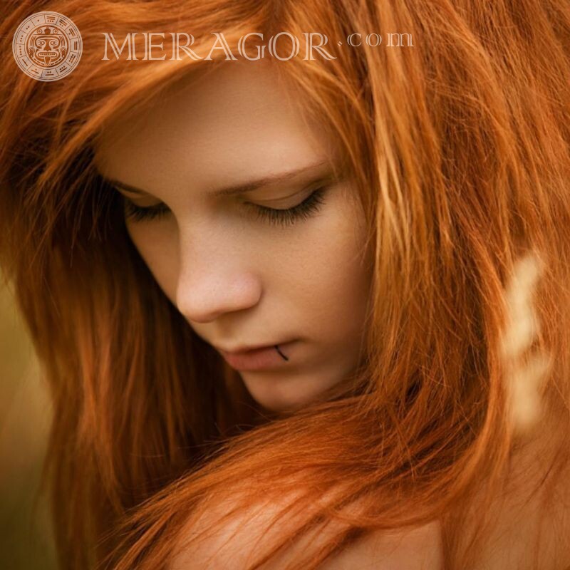 Photo of a red-haired girl download for avatar Small girls Beauties Faces, portraits