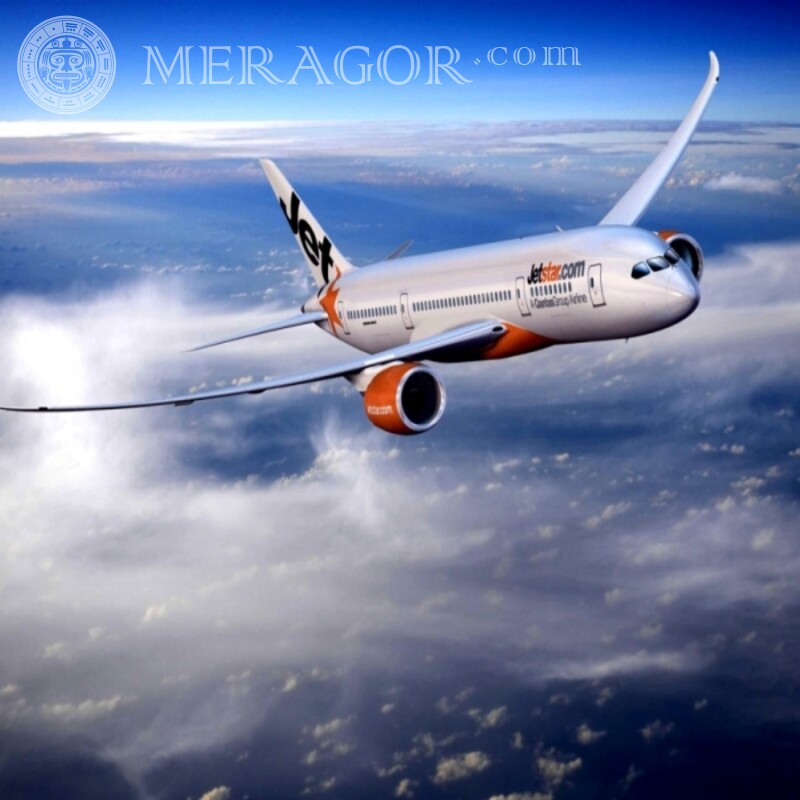 Foto de un avión civil descargar en un avatar para un chico gratis Transporte