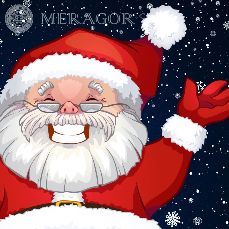 Avatar do Papai Noel na conta Papai noel Para o ano novo Feriados
