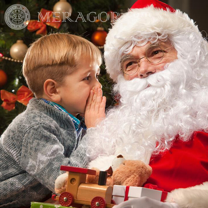 Machen Sie einen Wunsch beim Weihnachtsmann Weihnachtsmann Weihnachten Avatare Feierzeit