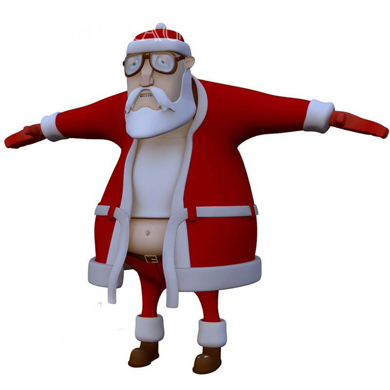 Photo de dessin animé Santa Claus Père Noël de Nouvel an Fêtes
