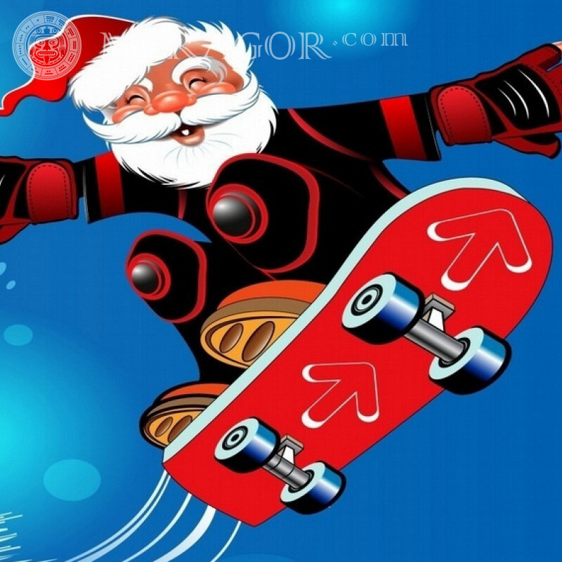 Мультяшный дед мороз картинки Дед мороз Аниме, рисунок Новогодние