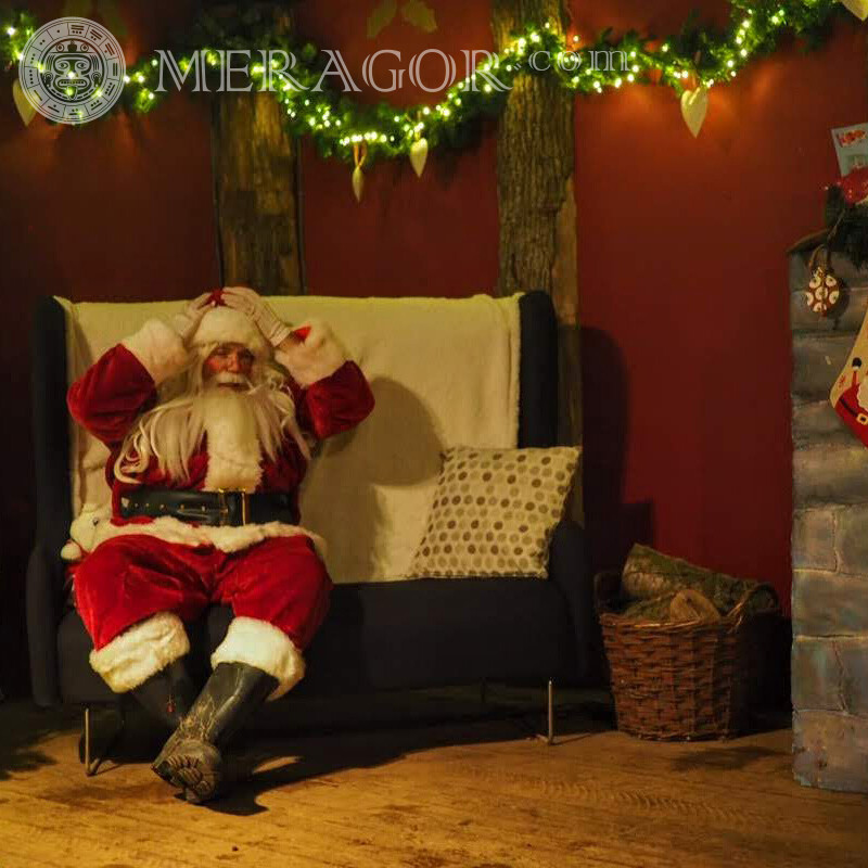 Santa Claus is shocked Santa Claus New Year Holidays