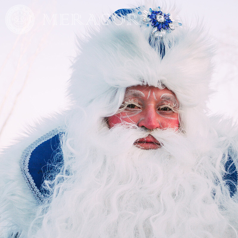 Gesicht des Weihnachtsmannbildes Weihnachtsmann Weihnachten Avatare Feierzeit