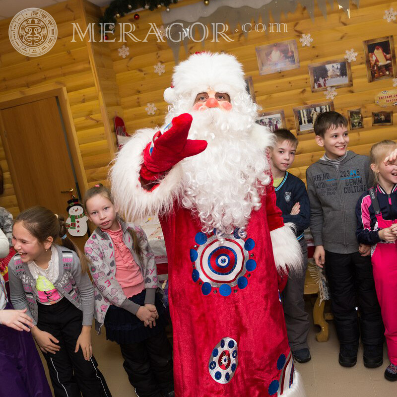 Costumes of santa claus photo on the profile picture Santa Claus New Year Holidays
