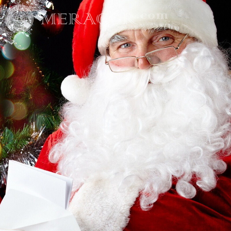 Muestre una imagen de Santa Claus Papá Noel Para el año nuevo Fiesta